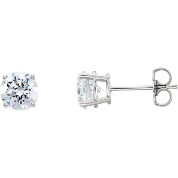 Round Natural Diamond Studs 14K Gold (2.01 Ct I Si2 Gia ) C47104151